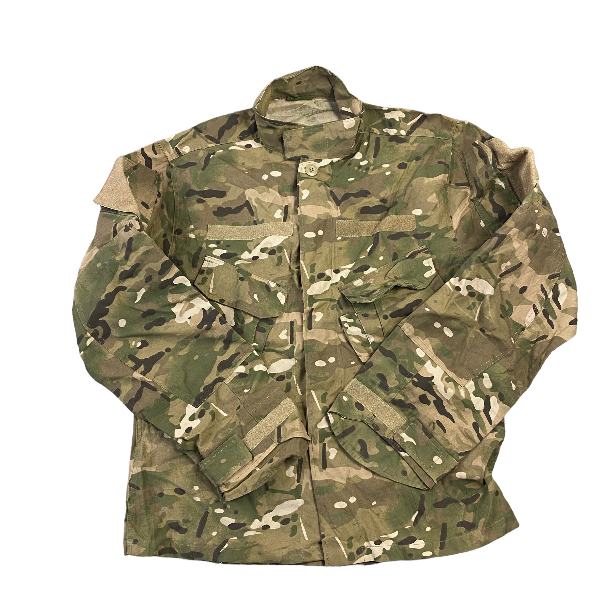 Camouflage Green Jacket Regular Military Button Up Mens Medium
